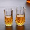 European Style Whiskey Glass Diamond Relief Glass Cup Classic Design Cocktail Glass Elegant Glassware for Personal and Party Use