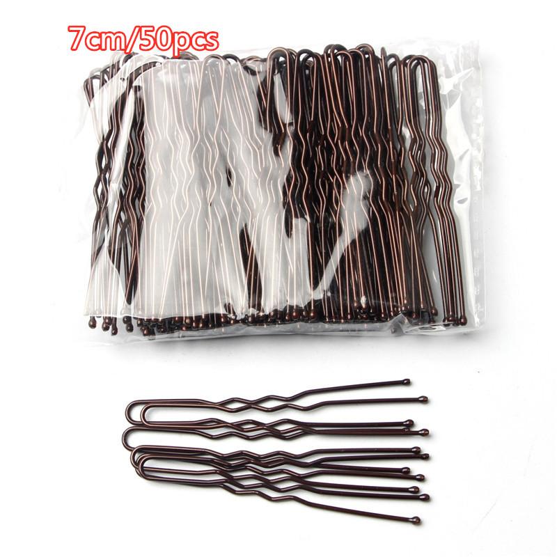 Basic U Shaped Gold Brown Plated Metal Hairpin Invisible Hair Styling Bobby Pin Salon Hair Accessories Safe Hair Grip