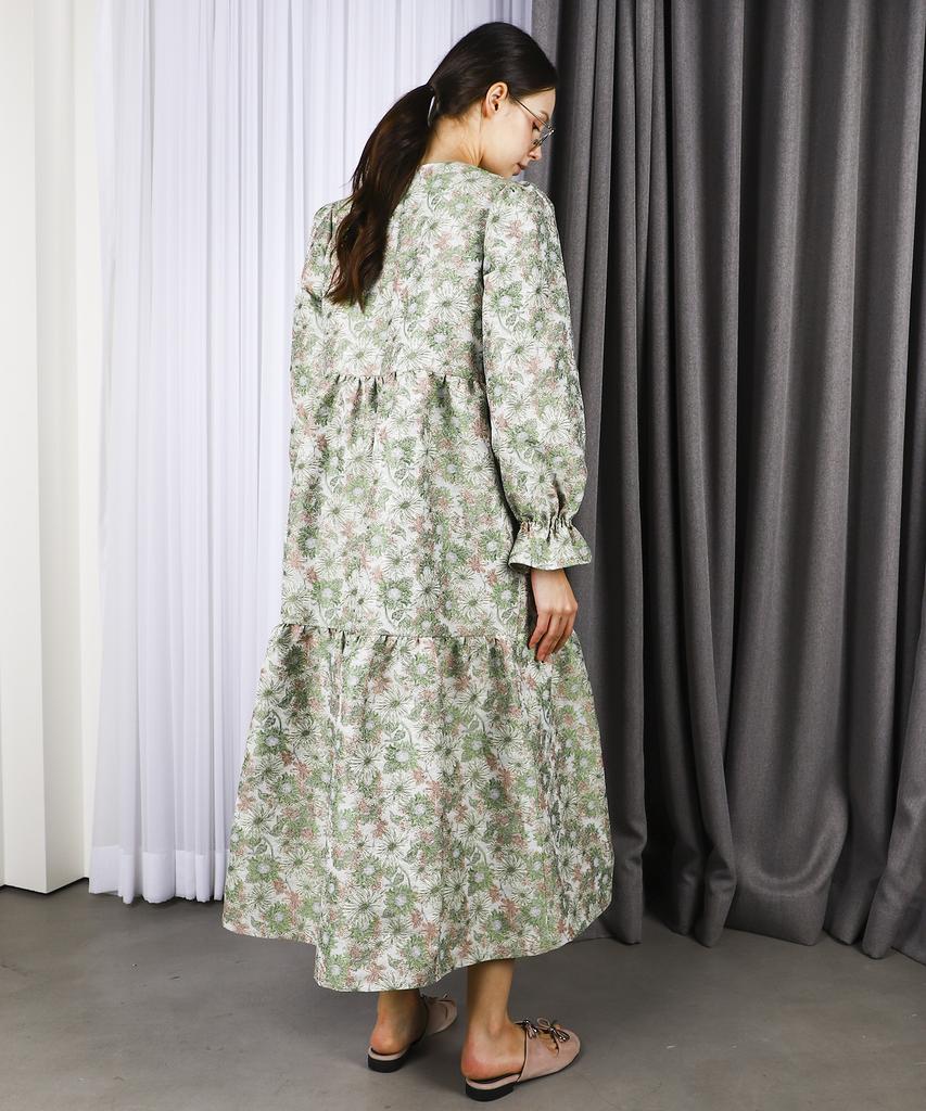 TINABLOSSOM Green Pink Dress