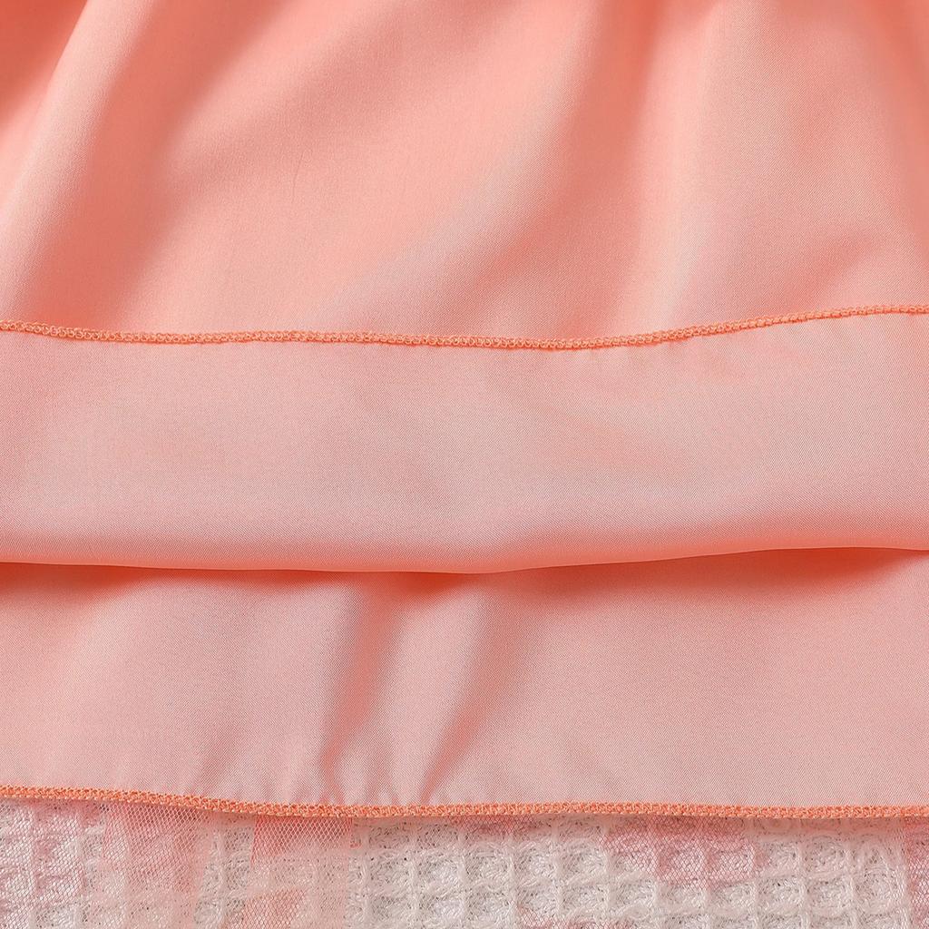 Girls' Adorable Capybara Long-Sleeve Dress Summer Children's Fashion Cartoon Puffy Princess Dress