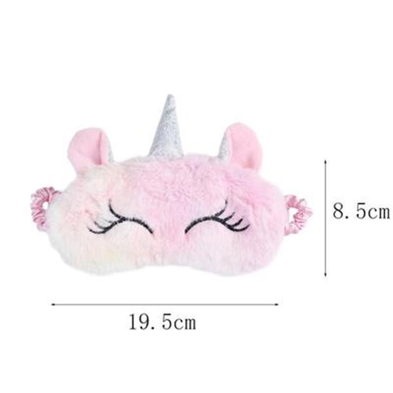 Mode 3D Eenhoorn Slapen Oogmasker Leuke Cartoon Geleidelijke Verandering Pluche Reizen Eyeshade Cover