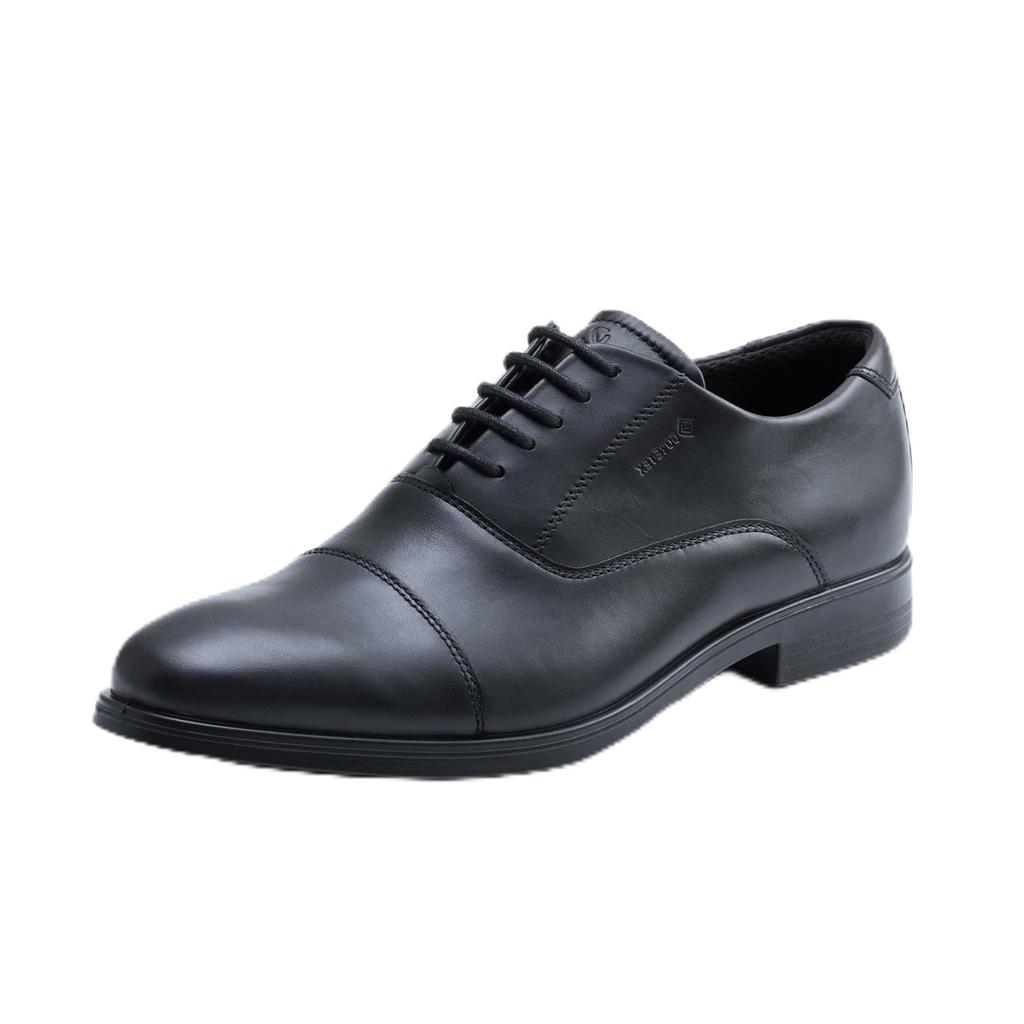 ECCO Melbourne Inner Size 3E Oxfords, Wingtip, Gore-Tex, Men's, Black, 25.5 cm,
