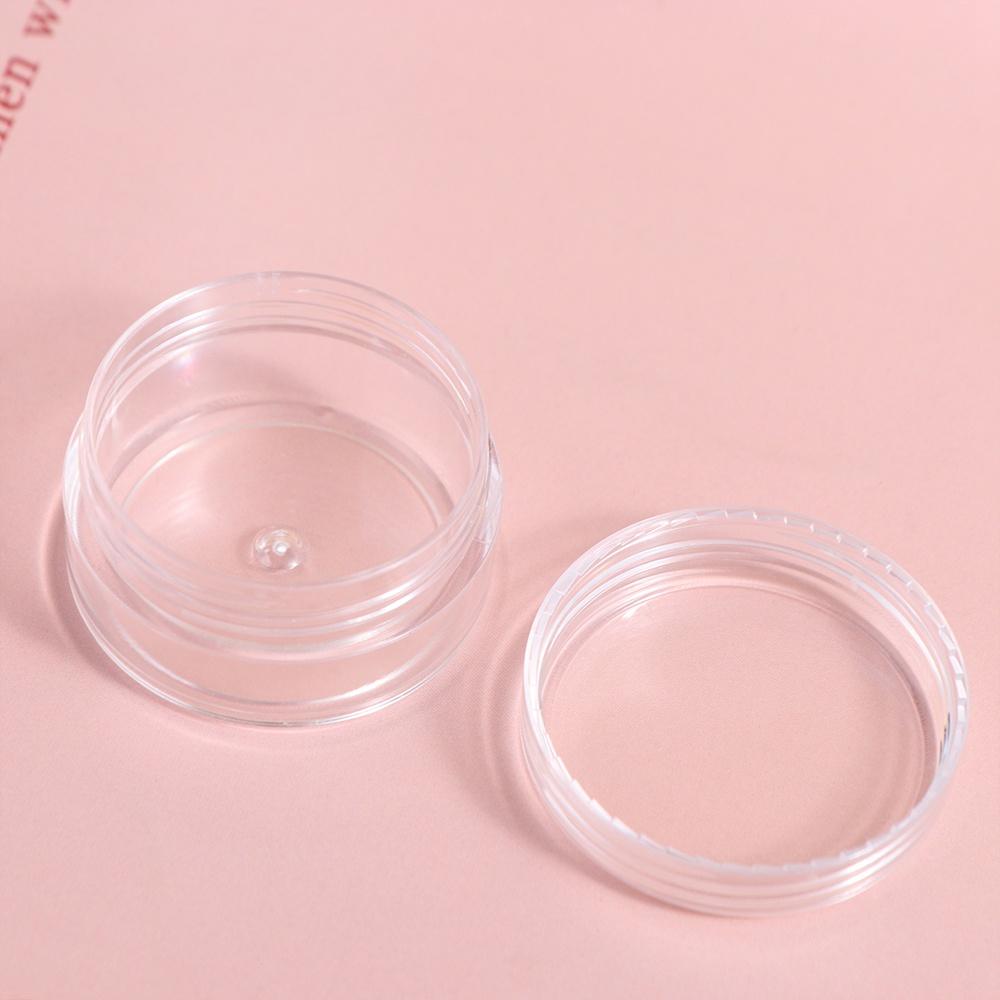 Portable Clear Cream Jar Transparent Cosmetics Empty Bottle Reusable Jewelry Storage Box  Women