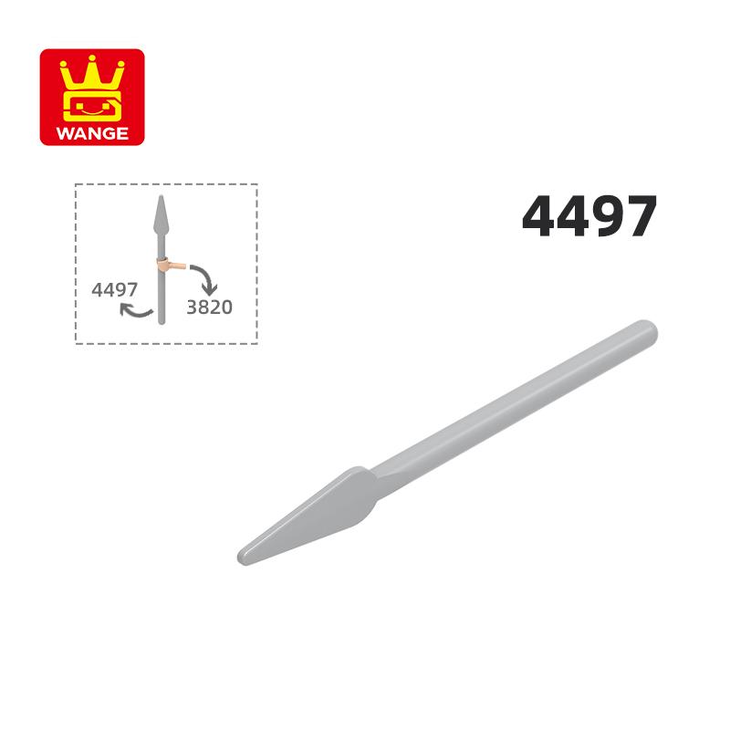 208Pcs/Lot 4497 Soldier Spear Construction Block Moc DO IT YOURSELF Army Weapon Accessories Works With featuring Blocks Kids Playthings Gift Idea Box