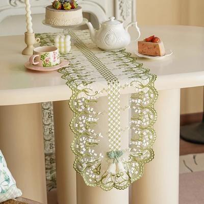 Spitze Tischläufer, Tischdecke, Langer Couchtisch, Dekorative Atmosphäre, Truhe, TV-Schrank, Kommodenabdeckung