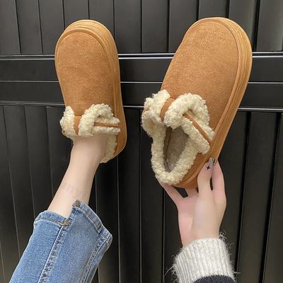 Moda Feminina Sapatos Baixos Algodão Botas de Neve Camurça Moda Quente Plataforma Sapatos Nova Tendência Caminhada Curto Pelúcia Casual Feminino Zapatos De Mujer
