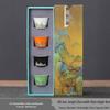 Guochao Hand-Painted Ten Thousand Li Rivers & Mountains Tea Set - Creative Gift Box with Tea Cups