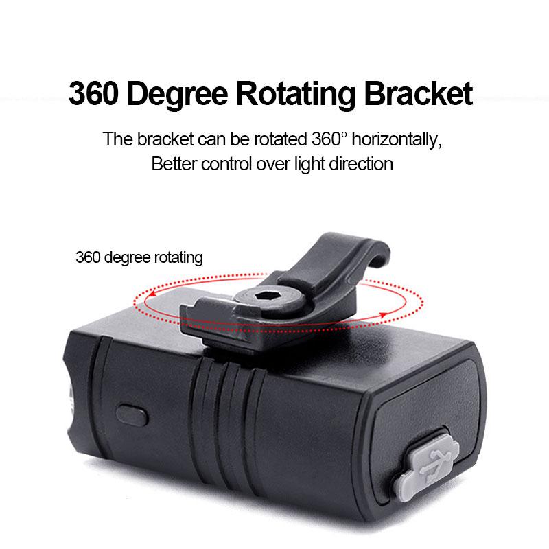 Bicycle Light T6 LED Front USB Rechargeable MTB Mountain Bicycle Lamp 1000LM Bike Headlight Flashlight Cycling Scooter Tail