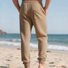 Pantaloni Jogger da Uomo a Nido d'Ape Coulisse Vita Elastica Polsini a Costine Casual Loungewear Aderenti Pantaloni da Tuta