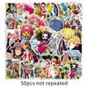 50 Graffiti Stickers Personalized Japanese Comics ONE PIECE Decorative Mobile Phone Water Cup Stickers