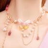 Versatile Holiday Style Sweet & Spicy Butterfly Necklace with Faux Pearl Tassels for Women