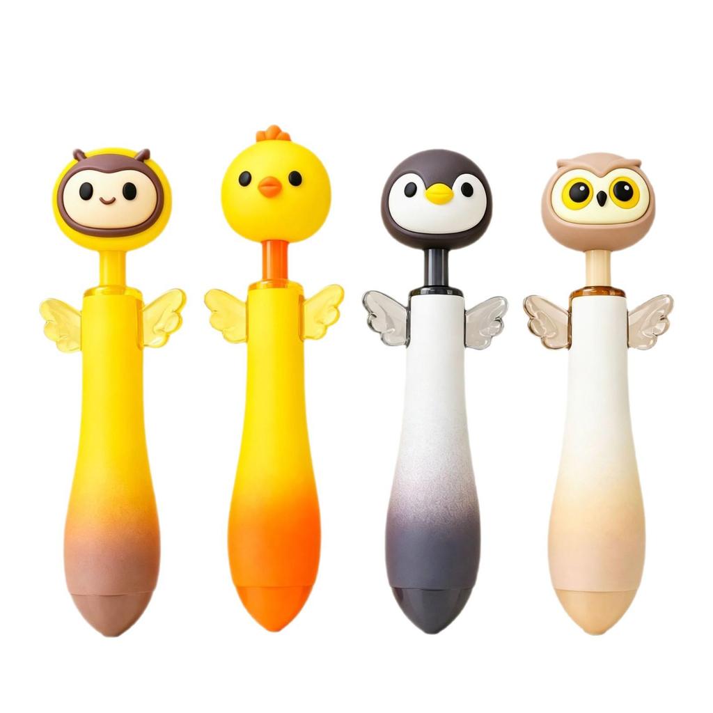 Adorable Cartoon Animal Ballpoint Pen with Clickable Wings – Customizable Signature Pen