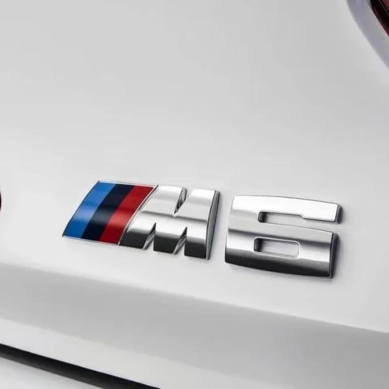 BMW M series M1 M2 M3 M4 M6 M7 rear luggage compartment logo sticker ABS changed to silver/black sticker M logo