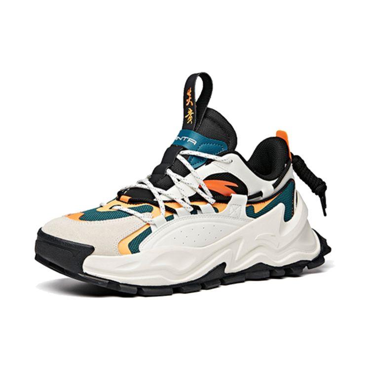 Anta Hot X Yanhuang Shennong Non-Slip Wear-Resistant Low-Top Dad Shoes Men sneaker Black White 912038890-4