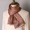 Black Mulberry Silk Men'S Scarf Imitation Silk Silk Scarf Plaid Men'S Middle-Aged And Old Scarf Spring, Autumn And Winter Thin