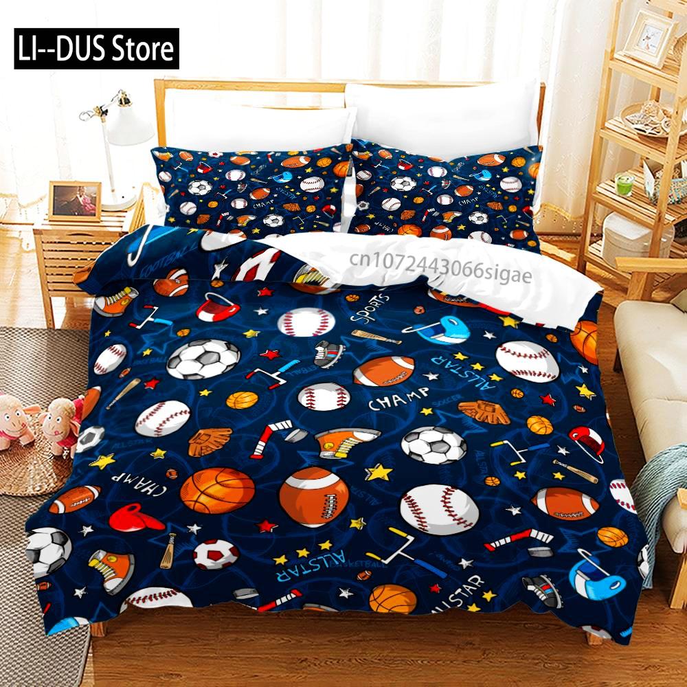 Fußball Bettwäsche Set Einzelbett Twin Full Queen King Size Sport Bettwäsche Set Aldult Kinder Schlafzimmer Bettbezug Sets 3D Druck 012