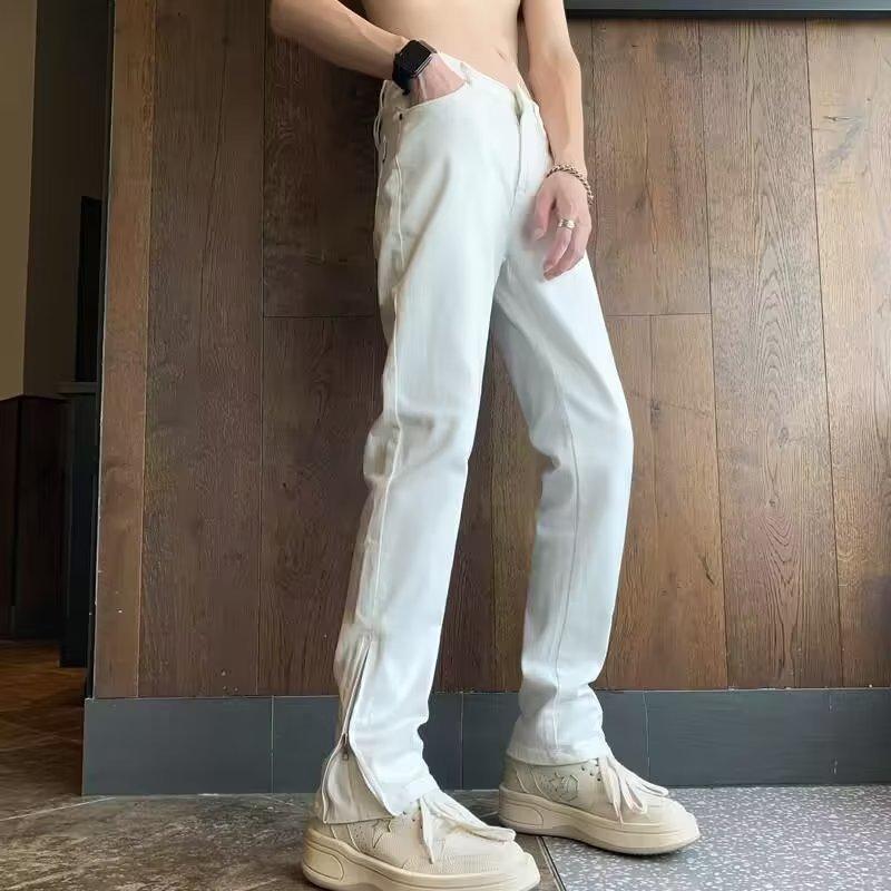 High Street Jeans Spring And Autumn Men's Premium Zipper Trousers