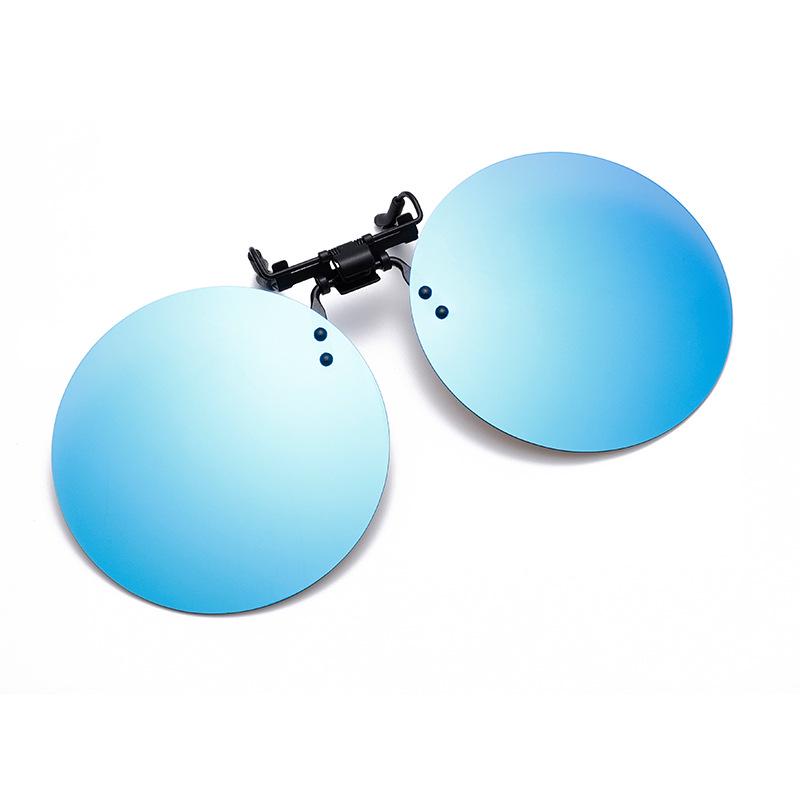 Retro Polarized Clip-On Sunglasses for Men & Women - Round Metal Flip-Up Prescription Glasses