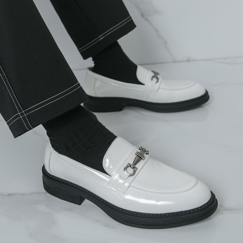 Fashion Business Men Fashionable Loafers Men Casual One-foot Business Office High-quality Leather Shoes Social Shoes Sizes 38-46