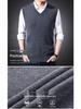 Herren Uni Wollweste mit V-Ausschnitt: Herbst-/Winter-Strickjacke für die Freizeit für mittlere und ältere Menschen