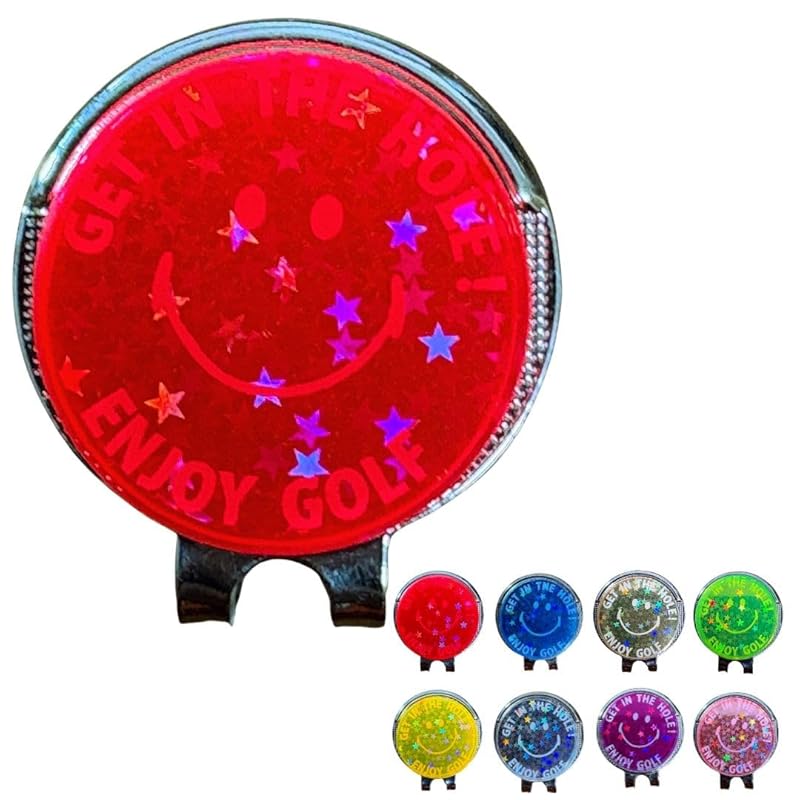 Маркер для гольфа MARUA, Флуоресцентный маркер, концентрирующий свет, с зажимом для кепки, Яркий и легко читаемый даже в пасмурные или дождливые дни, Доступен в 8 цветах,