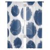 Watercolor Vintage Blue Tulle Curtains for Living Room Bedroom Sheer Curtain for Balcony Hall Fashion Printed Home Drapes