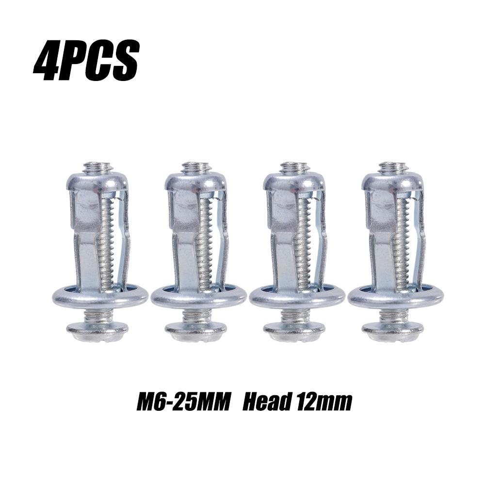 4PCS M4 M5 M6 M8 Petal Rivet Lock Nuts with Screw Fixed License Plate for Car Vehicle Screw Iron Skin Metal Screw Jack Nuts