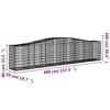 VidaXL 4x Arched Gabion Baskets Arched Gabion Cages Gabion Walls Garden Fences Terrace Outdoor 3145945