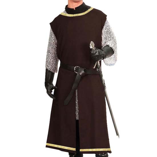 Handmade Embroidery Medieval Halloween Knight Viking Tunic Cosplay Costume Sleeveless Shirts Men's Costumes Renaissance Surcoat Tabard LARP