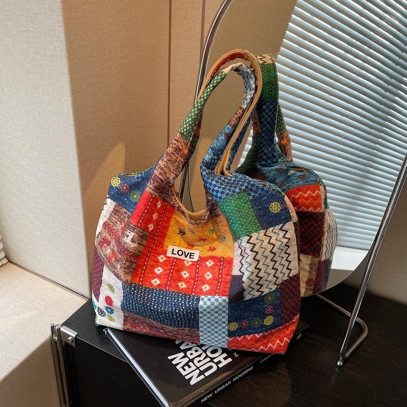 Bag women's large-capacity new summer versatile shoulder bag student class tote bag