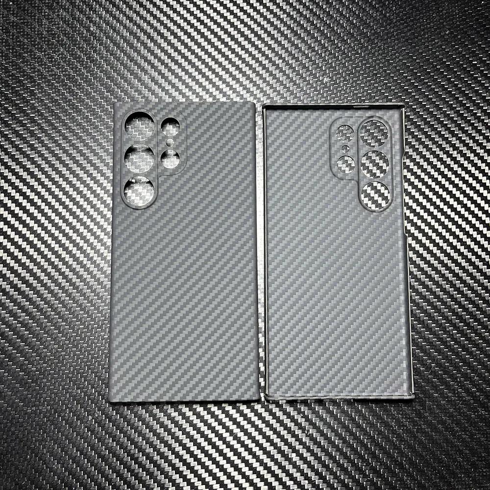 Чехол из настоящего углеволокна для Samsung Galaxy S25/S24/S23 Ultra Тонкий Защита объектива Арамидное волокно для чехла Galaxy S25 Ultra Карбон