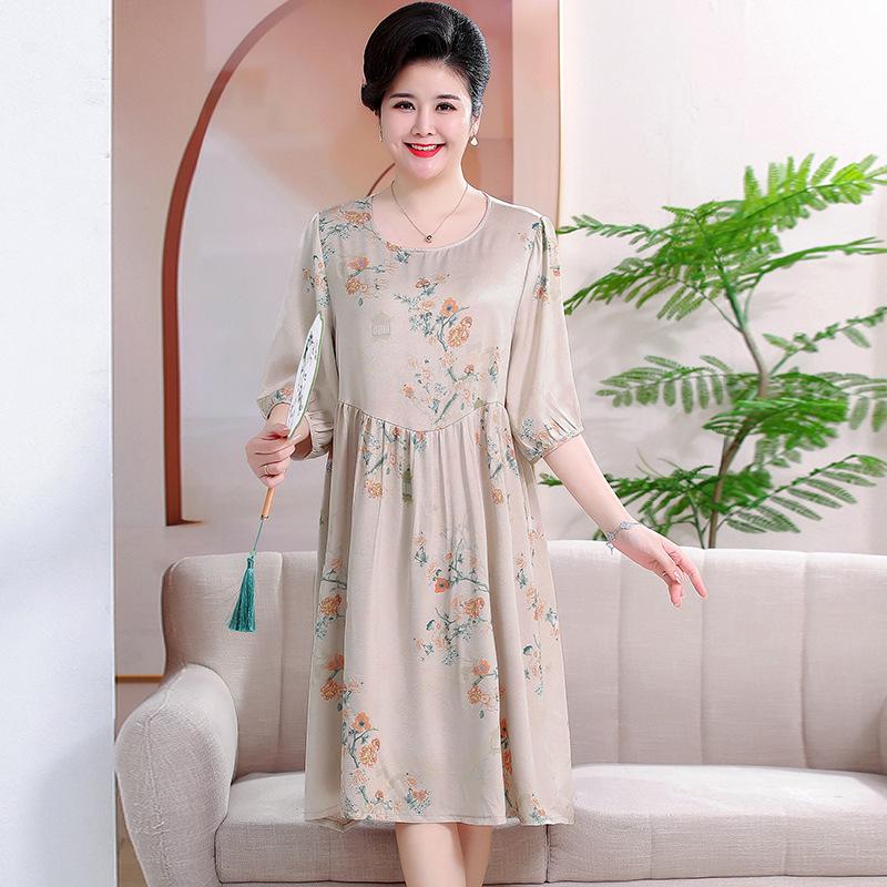 

Элегантное длинное платье-пуловер с цветочным принтом больших размеров - Высокая мода для стильных случаев 3XL (suggested 125-150 jin) светло-зеленый