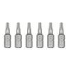6 Piece Steel Tamper Resistant Bit Set 1/4" Hexagonal Shank Magnetic Screwdriver Bit For Various Applications