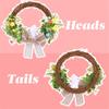 Easter Wreath for Front Door Home Decorations Photoshoots Bowknot Wreath Hanging Decor Easter Rabbit Wreath Ornament