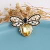 Elegant Alloy Rhinestone Bee Brooch - Versatile Accessory for Women's Fashion