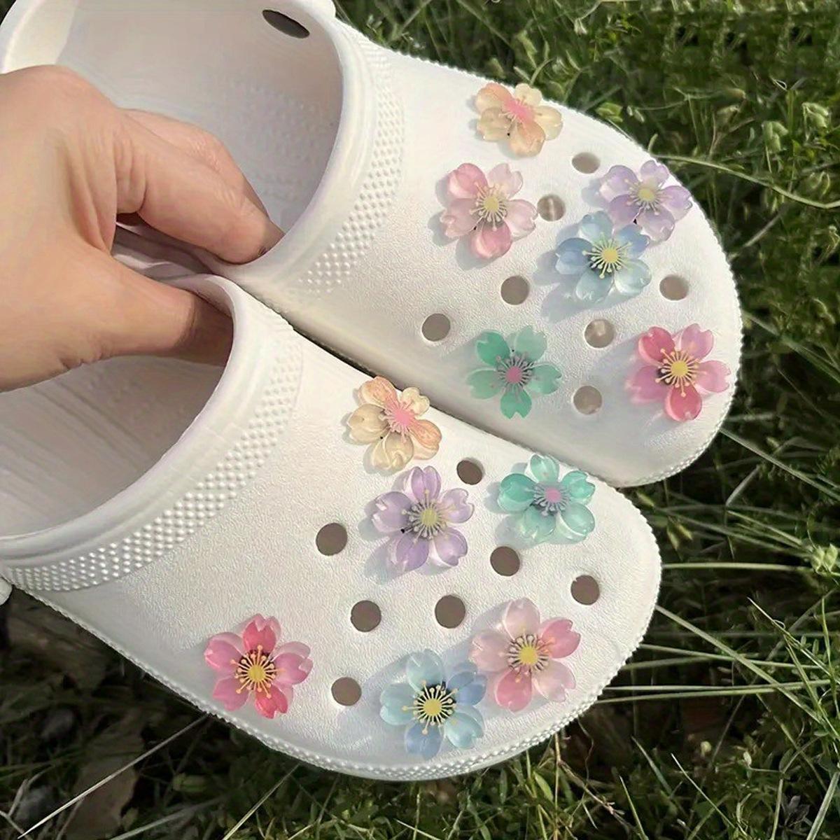 

1 Набор Шармы для обуви Сакура Набор Красочный Цветок Продвинутые Украшения для обуви DIY Съемная пряжка Аксессуары для обуви