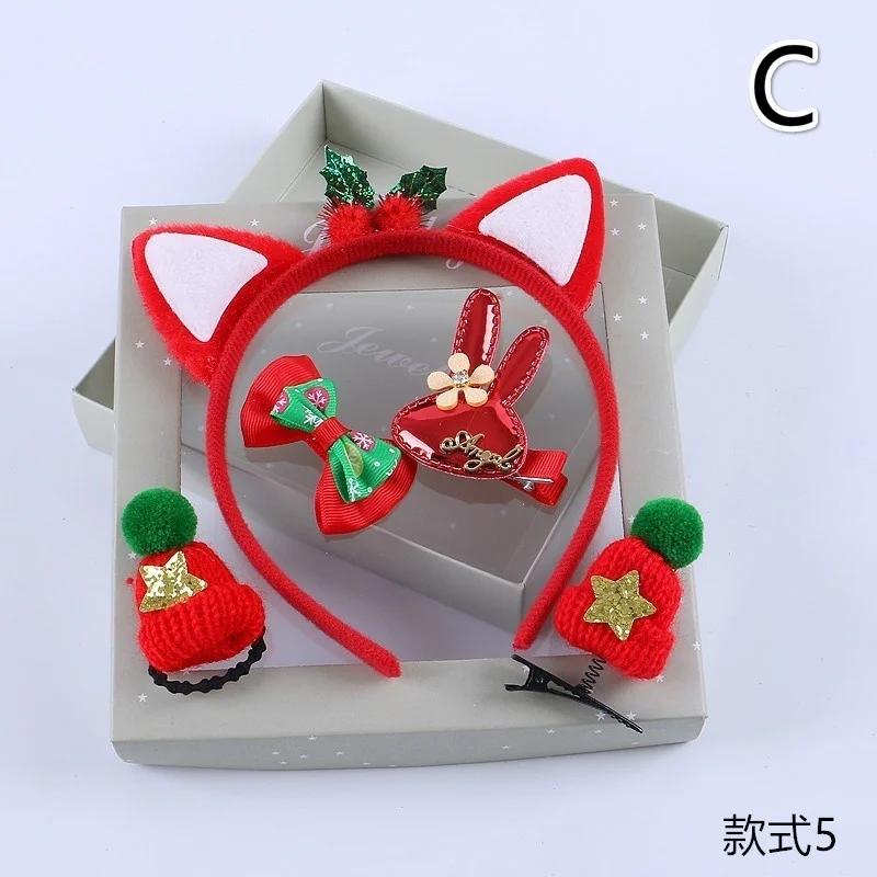 Baby Hair Ornaments Kids Christmas Hairclip Set Hairclip Accessories Girls' Xmas Gifts 1 Set