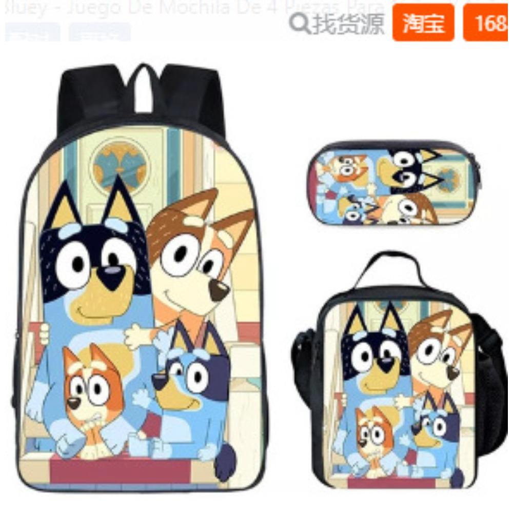 New Bloy Dog Cartoon Elementary School Bag Pencil Bag Pattern Diversified Backpack