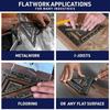 3pcs Black Carpenter Square Aluminium Alloy Framing Square Precise Triangle Ruler  Flatwork