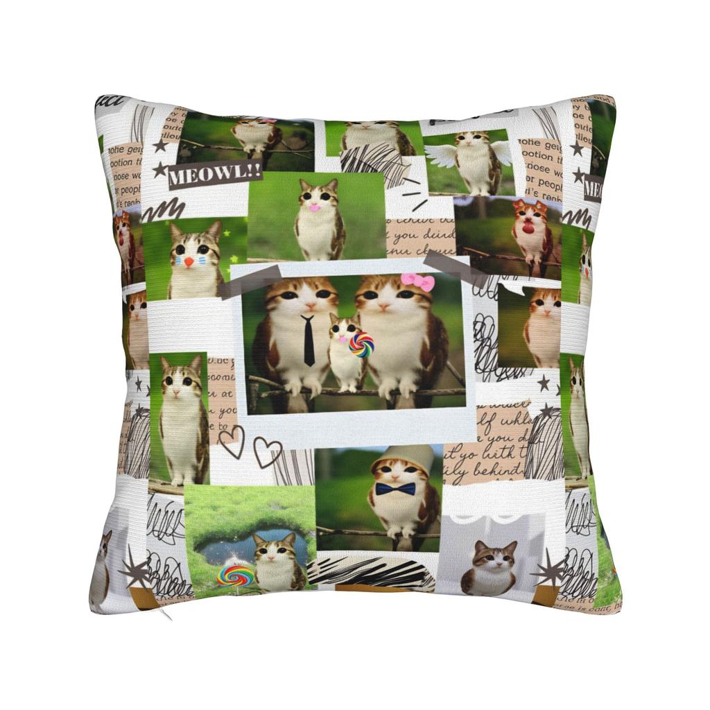 Kissenbezug Meowl Lustige Süße Katze Eule Vintage Kissenbezug Für Wohnzimmer Stuhl Kissenbezüge