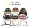 Korean Style Children's Colorful Plush Knit Hat - Soft, Warm Wool with Ear Protection