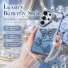 Phone Case for Samsung S26 Ultra, Hard Shell Butterfly Glitter Blue Cover Funda with Bracelet