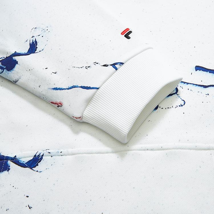FILA Fusion X FUTURA Collaboration Handwritten Letter Embroidered Hoodie Men hoodies Multicolor T11U138201FWT