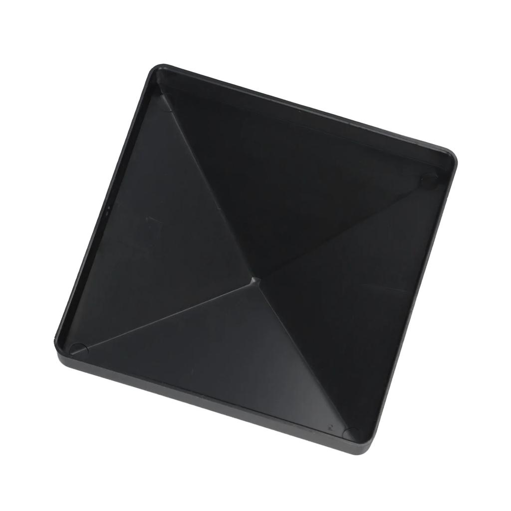 4x4 Post Cap Black Plastic Pyramid Cap Home Improvement Outdoor Use 102.5*102.5 Mm Easy Installation Heavy Duty Construction