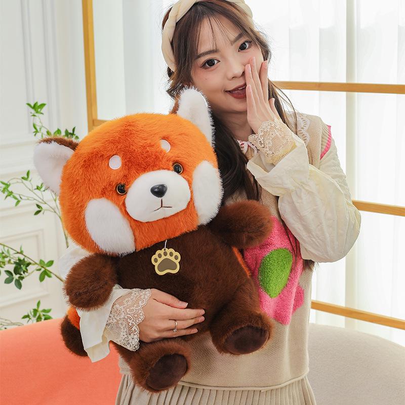 Cross-Border Raccoon Plush Toy - Soft & Cute Bear Pillow for Kids' Birthday