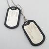 Military Dog Tag Personalised Plated Army Style Dog Id Tags with Ball Chains Silencers 2 Dog Tags Chain Pendant Necklace Goth