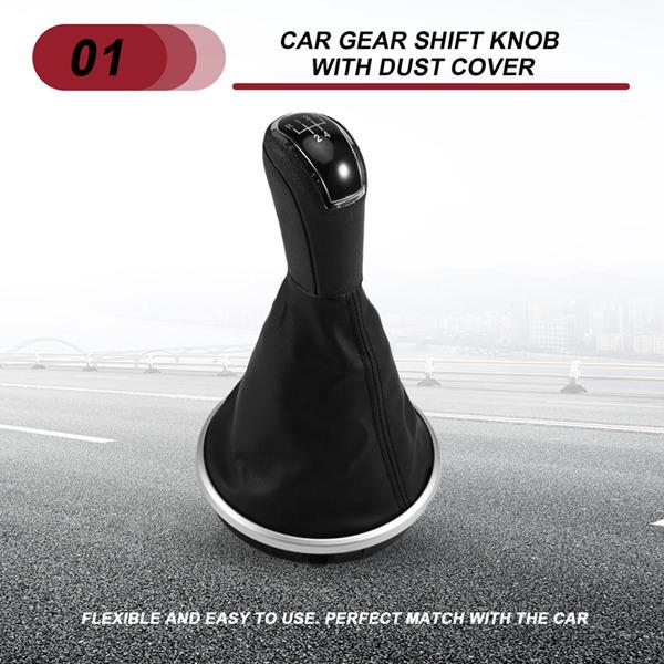 5-Speed Gear Shift Knob with Dust Cover for Skoda Fabia II/MK2