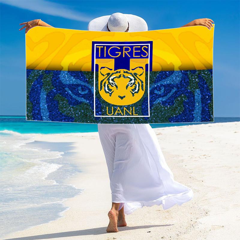 Tigres uanl Print Beach Towel, Large Soft Quick Dry Towel for Beach Camping Swimming