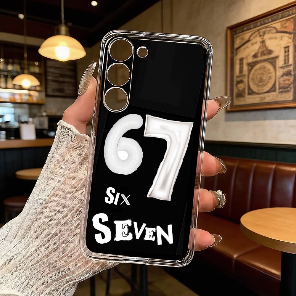 

67 Six Seven Phone Case For Samsung Galaxy A71,A70,A52,A51,A40,A30 Transparent Cover Samsung a10