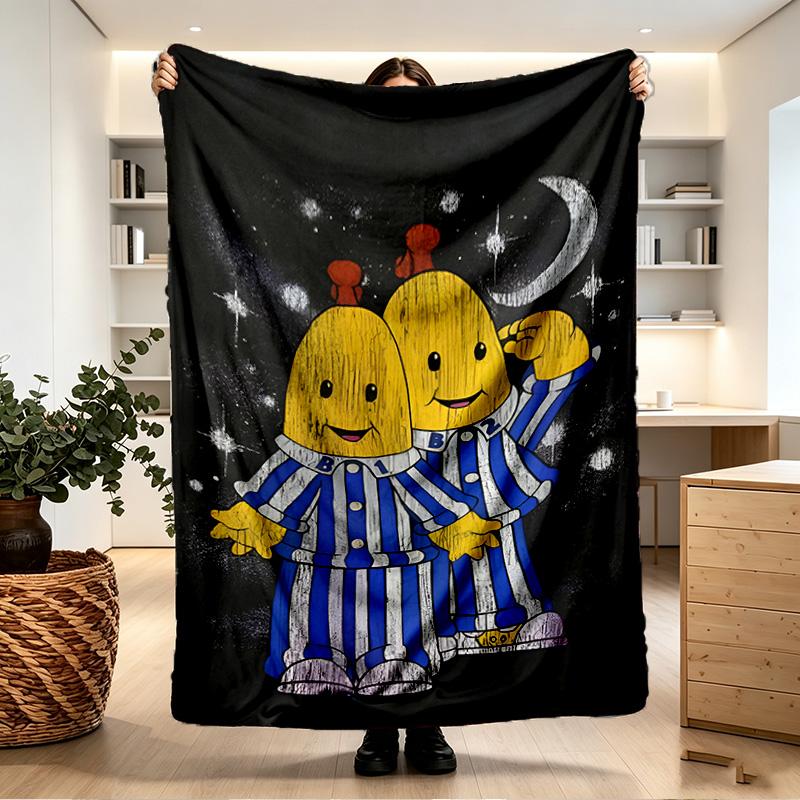 Bananas in Pyjamas Print Blanket - Soft & Comfortable, for Bedroom, Travel, Sofa, Home Decoration - Birthday Christmas Gift for Friend